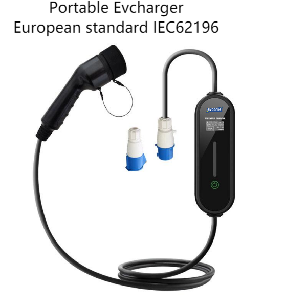 Portable Type 2 Ev Charger 15 Amp Stations 100240V Level 2 CCS 1/2 SAE