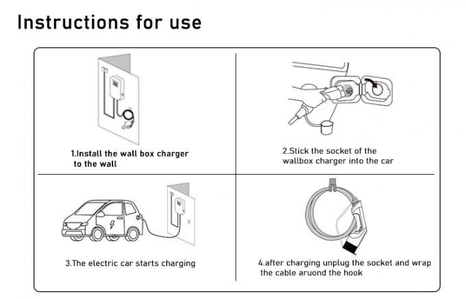 OCPP 1.6 Payment Electric Car Wallbox Charger Gun Base 3.6KW / 7KW / 11KW / 22KW 5
