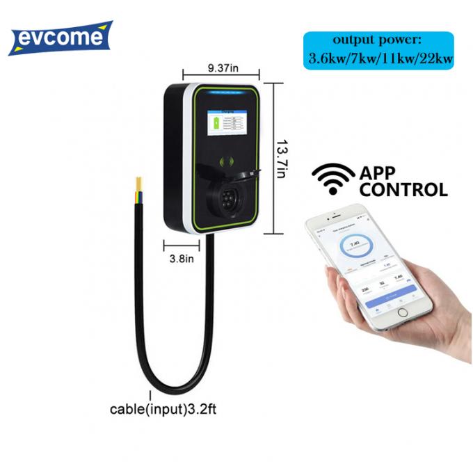 EV-HB Wallbox Electric Car Charger Gun Base With APP 16A / 32A Car Charging Wall Box 0