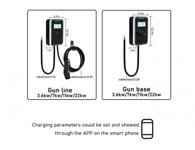 EV-HB Wallbox Electric Car Charger Gun Base With APP 16A / 32A Car Charging Wall Box 3
