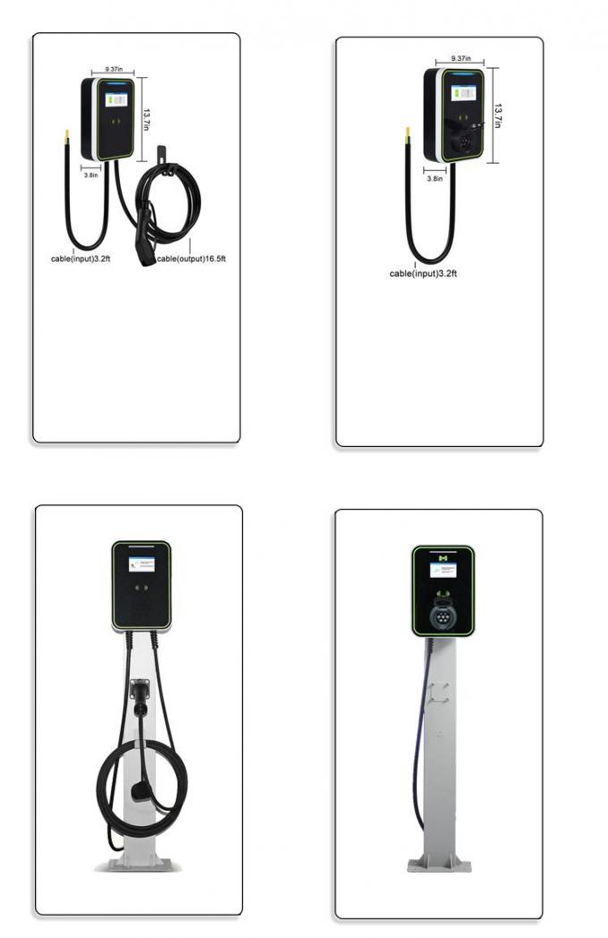 EV-HW Electric Car Wallbox Charger Gun Line With Screen 7KW 6