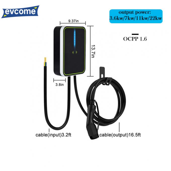 Electric Car Wallbox Pulsar Plus Ev Charger Gun Line 3.6KW / 7KW / 11KW / 22KW 0