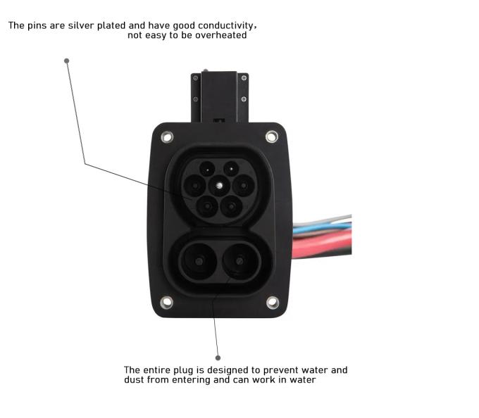 EVCOME Ev Charger Connector CCS2 Socket (80A 125A 150A 200A ) Without Cable OEM ODM CE UKCA ROHS 2
