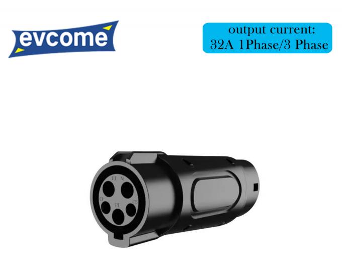 EVCOME Type 1 To Type 2 Adapter (32A 1 Phase 3 Phase ) Ev Charger Connector OEM ODM CE UKCA ROHS 0