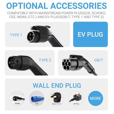 portable ev charger three phase 11kw  16A CEE plug OEM  ODM moveable ev charger