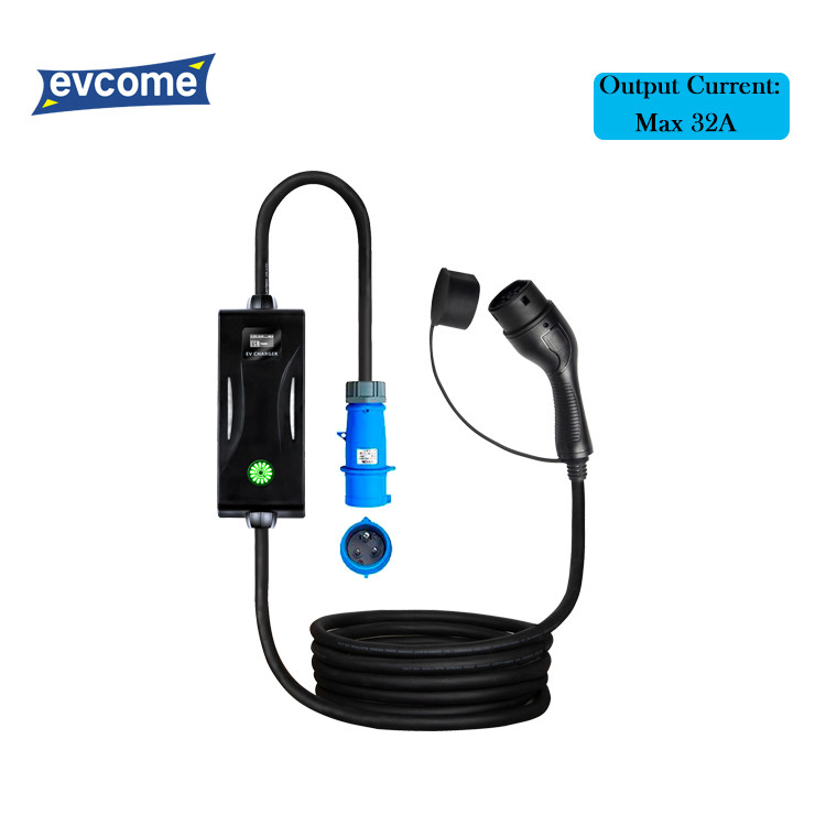 EVCOME Portable Ev Charger  With 5M Or Customized Cable  SAE J1772 &amp; IEC 62196 &amp; GBT 20234