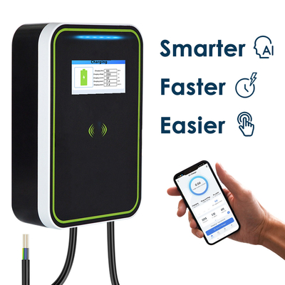 EV-HW Electric Car Wallbox Charger Gun Line With Screen 7KW